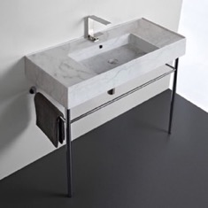 Modern Console Sink, Marble Style Sink, 40 inch